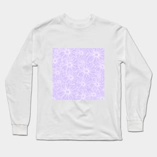 Lilac flower line print Long Sleeve T-Shirt